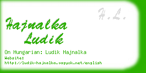 hajnalka ludik business card